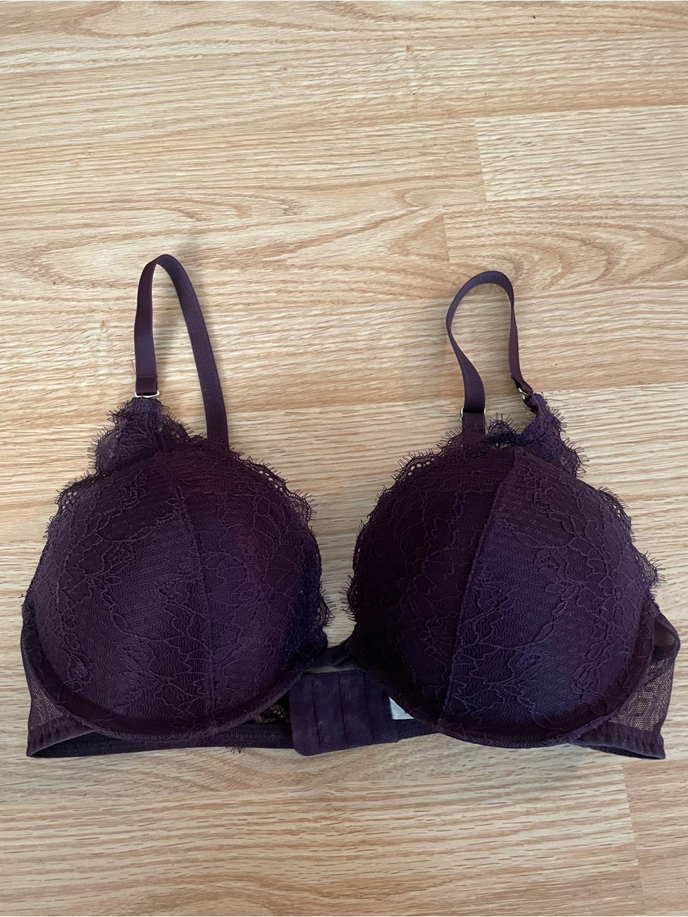 Gilligan & O'Malley Plum Lace Push-Up Bra